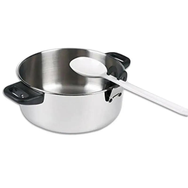 Stainless Steel Pot Clip Scoop Clamp Tongs Holder for Pot Pan Spoon Holder Spatula Storage Rack Kitchen Cooking Tools #EW