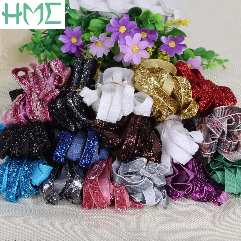 5Yards 10mm(3/8") Sparkle Glitter Velvet Ribbon Multi Color Lace Ribbon for Craft/Sewing DIY Handmade Wedding Party Supplies