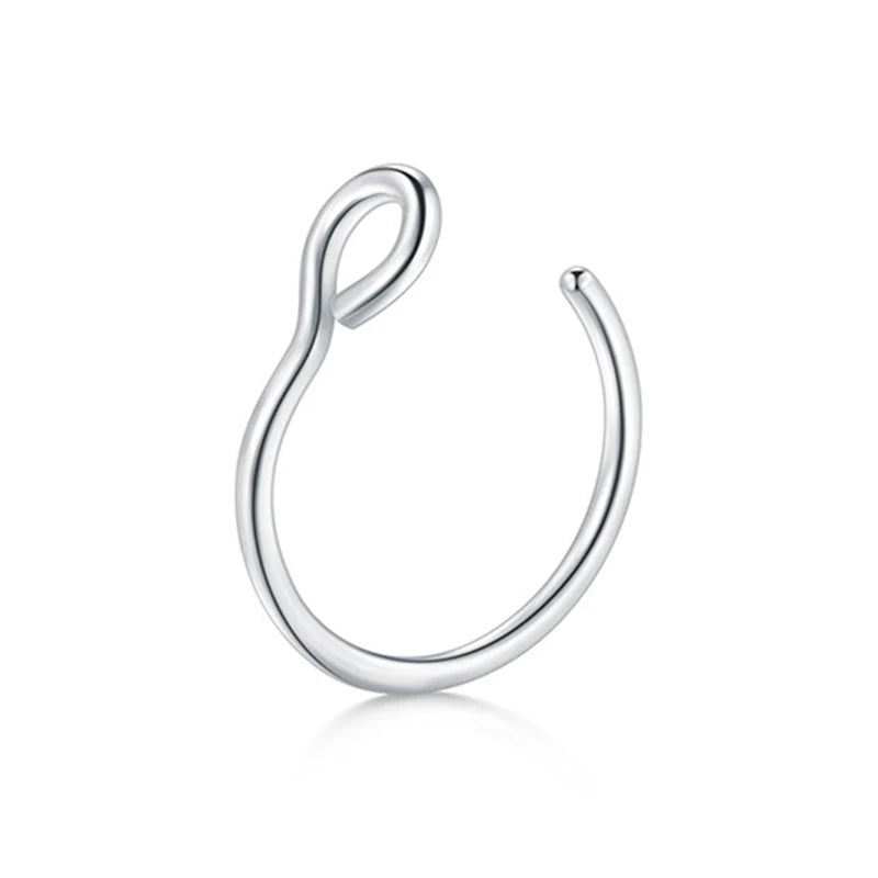 1pc 316L Septum Ring Hoop 20G Steel Faux Nose Lip Labret Nostril Piercings Oreja Cilp On Nose Piericng Woman Men Body Jewelry