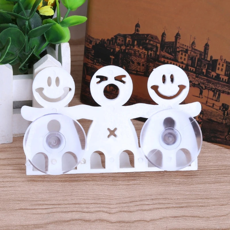 1Pc Toothbrush Holder Wall Mounted Suction Cup 5 Position Cute Cartoon Smile Bathroom Sets