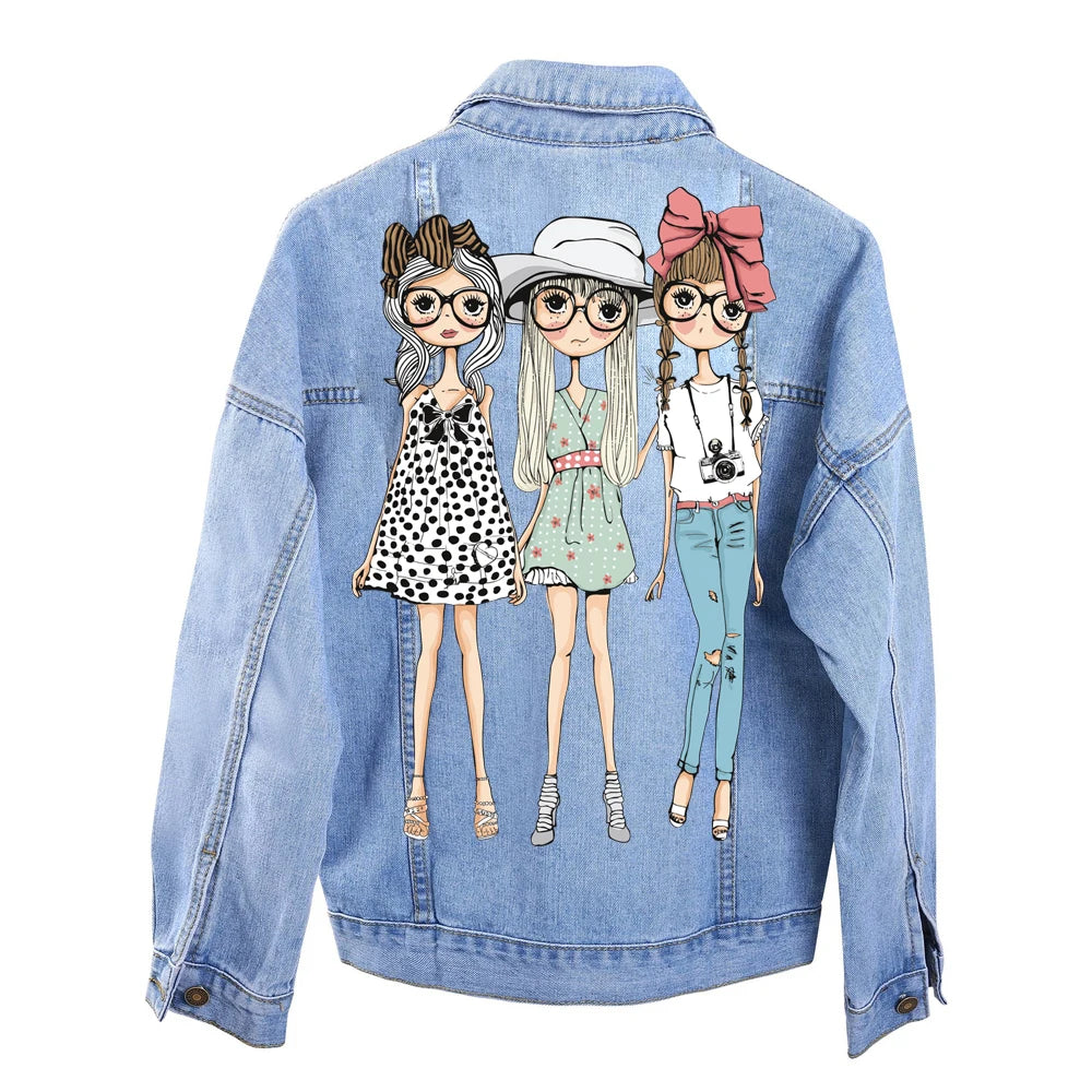 HOT Beautiful Girls Shape Heat Transfer Stickers A-level Washable Iron On Applique For T-shirt Dresses DIY Clothes Decoration