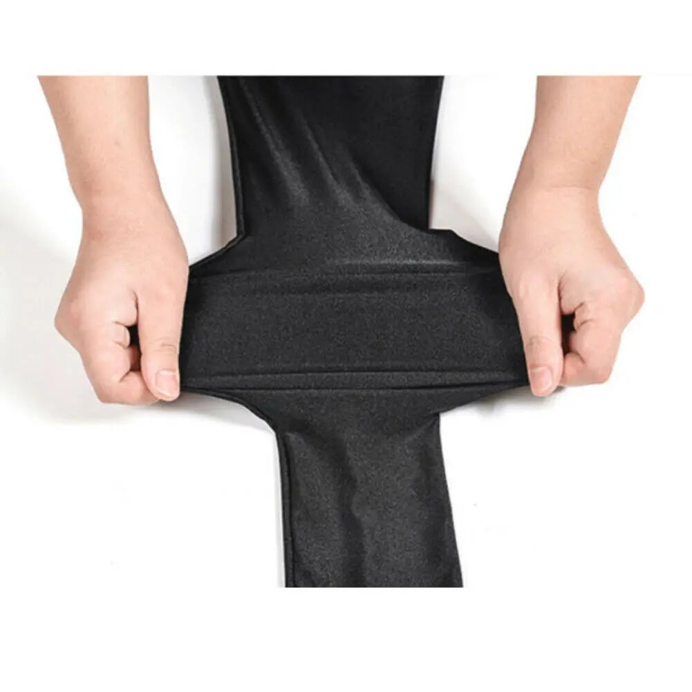 Hot sale solid sexy Shiny Black Thin Elastic Womens High Waist Stretch Skinny Shiny Leggings Slim Fit Pants plus size
