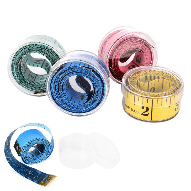 Hot 150cm/60" Body Measuring Ruler Sewing Tailor Tape Measure Soft Flat Sewing Ruler Meter Sewing Measuring Tape Random Color