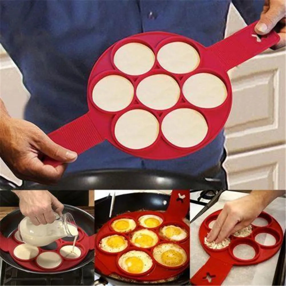 1Pcs Non Stick Fantastic Egg Pancake Maker Silicone Ring Kitchen Baking Omelet Moulds flip cooker Egg Ring Mold