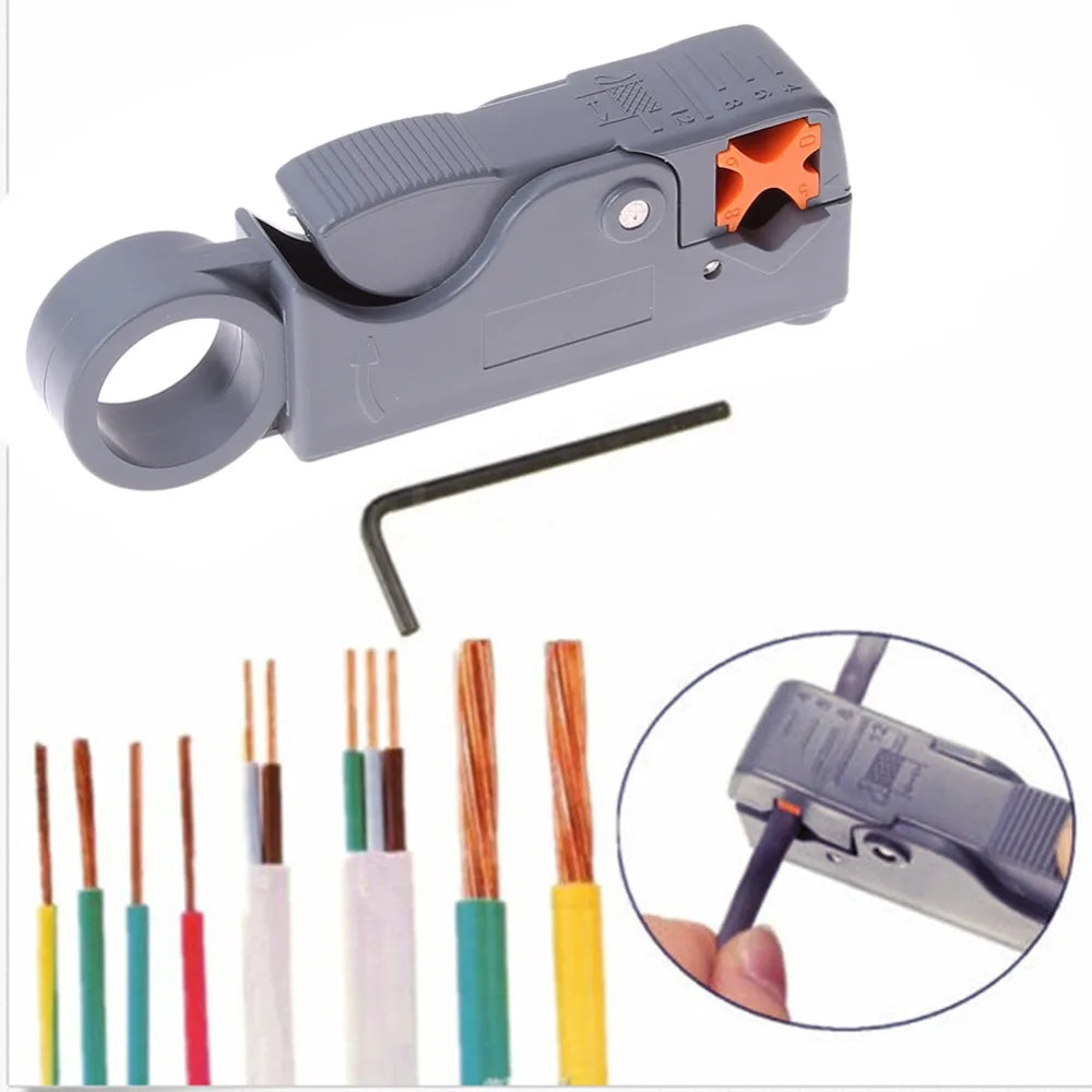 Automatic Stripping Pliers Rotary Coaxial Wire Cable Stripper Knife Wire Stripping Crimping Pliers RG59 RG6 RG7 RG11 Repair Tool