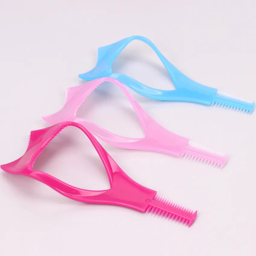 Eyelash Tools 3 in 1 Makeup Mascara Shield Guide Guard Curler Eyelash Curling Comb Lashes Cosmetics Curve Applicator Comb