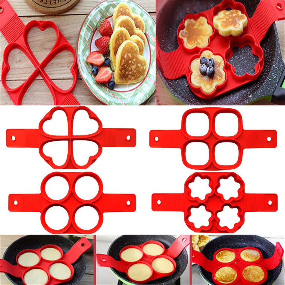 1Pcs Non Stick Fantastic Egg Pancake Maker Silicone Ring Kitchen Baking Omelet Moulds flip cooker Egg Ring Mold