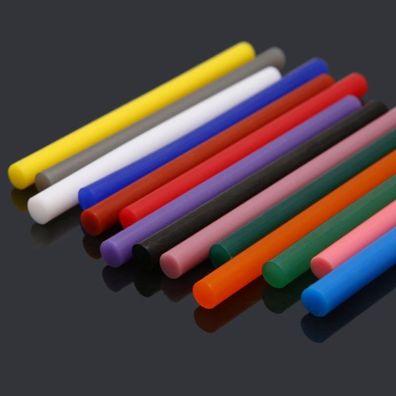 5pcs Hot Melt Glue Stick Colorful 7x100mm Adhesive For DIY Craft Toy Repair Tool