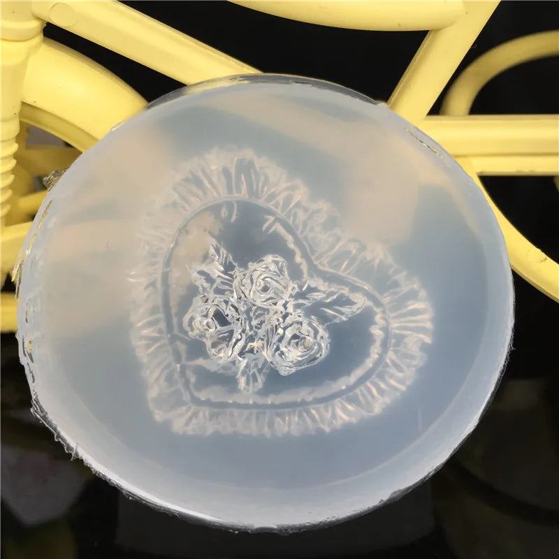 1pcs UV Resin Jewelry Liquid Silicone Mold Heart Flowers Resin Charms Pendant Molds For DIY Intersperse Decorate Making Jewelry