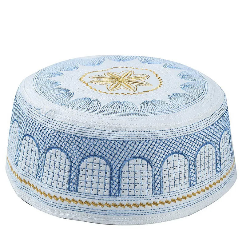2023 Muslim Hat Cotton Embroidered Arab Men Prayer Hat Muslim Hijab Men Hijab Hat Saudi Arabia Islamic Jewish Indian Hat
