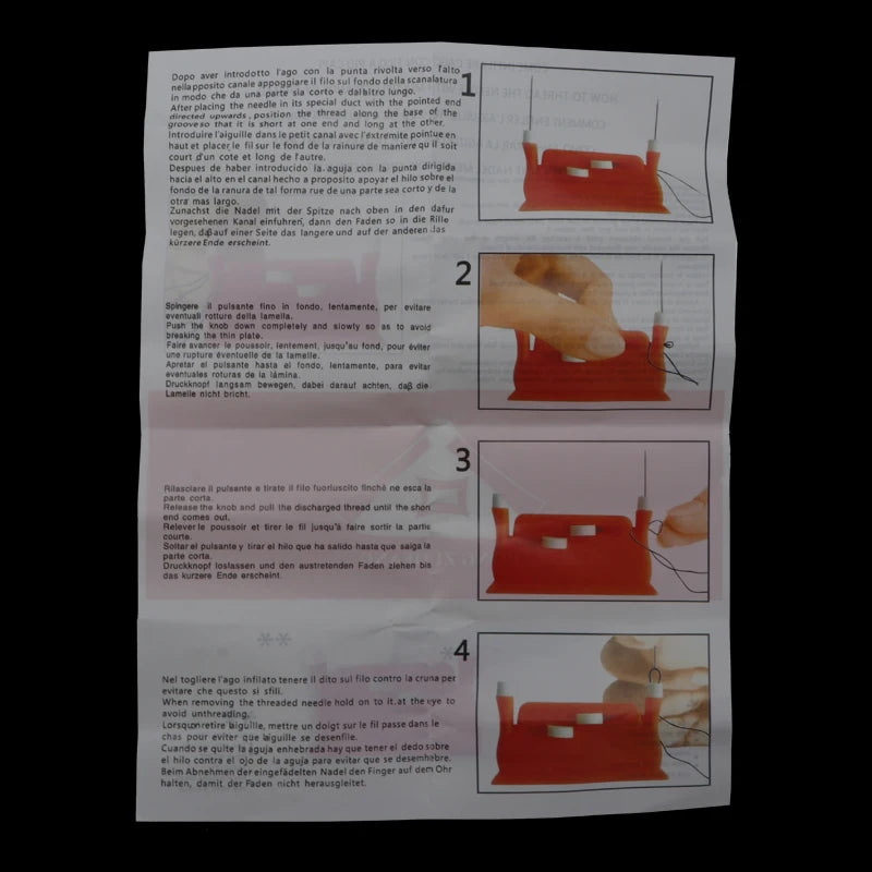 New Easy Automatic Needle Threader Wire Stitch Insert Craft Helpful Elderly Guide Needlework Sewing Tool