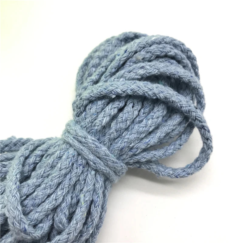 5yards/lot 6mm Cotton Rope Craft Decorative Twisted Cord Rope For Handmade Decoration