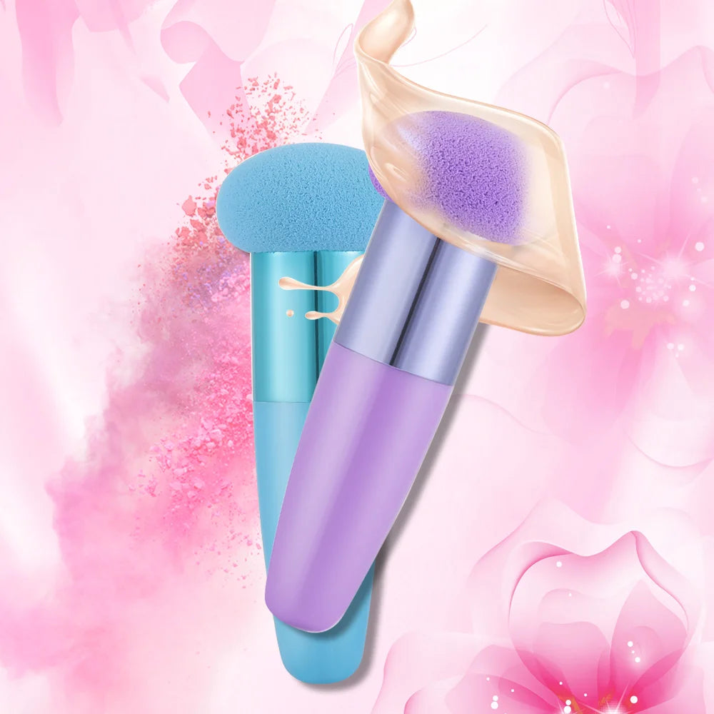 1PC Mushroom Head Makeup Brushes Women Maquillaje Beauty Foundation Sponge Powder Puff With Handle Smooth Shaped Cosmetic Tool
