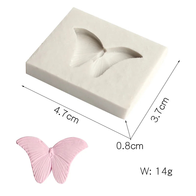 Aouke Small butterfly Silicone Decorating Molds Cake Silicone Mold Sugarpaste Candy Chocolate Gumpaste Clay Mould H182