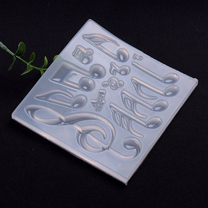 1pcs UV Resin Jewelry Liquid Silicone Mold Music Notes Shape Silicone Mold Resin Charms Mold For DIY Decorate Making Jewelry