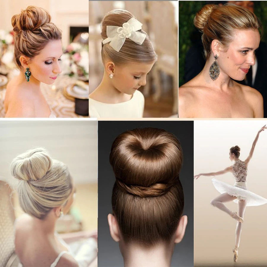 7colors 1pc Pcs Women Girls Magic Hair Styling Donut Bun Maker Elastic Hairband Donuts Chignon Magique Magic Styling Hair Tools