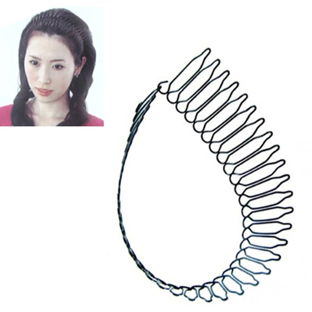 Women Professional Hair Styling Tools Roll Curve Clip Pin Invisible Bang Fringe Hair Comb Black Accessories Barrette Headwear