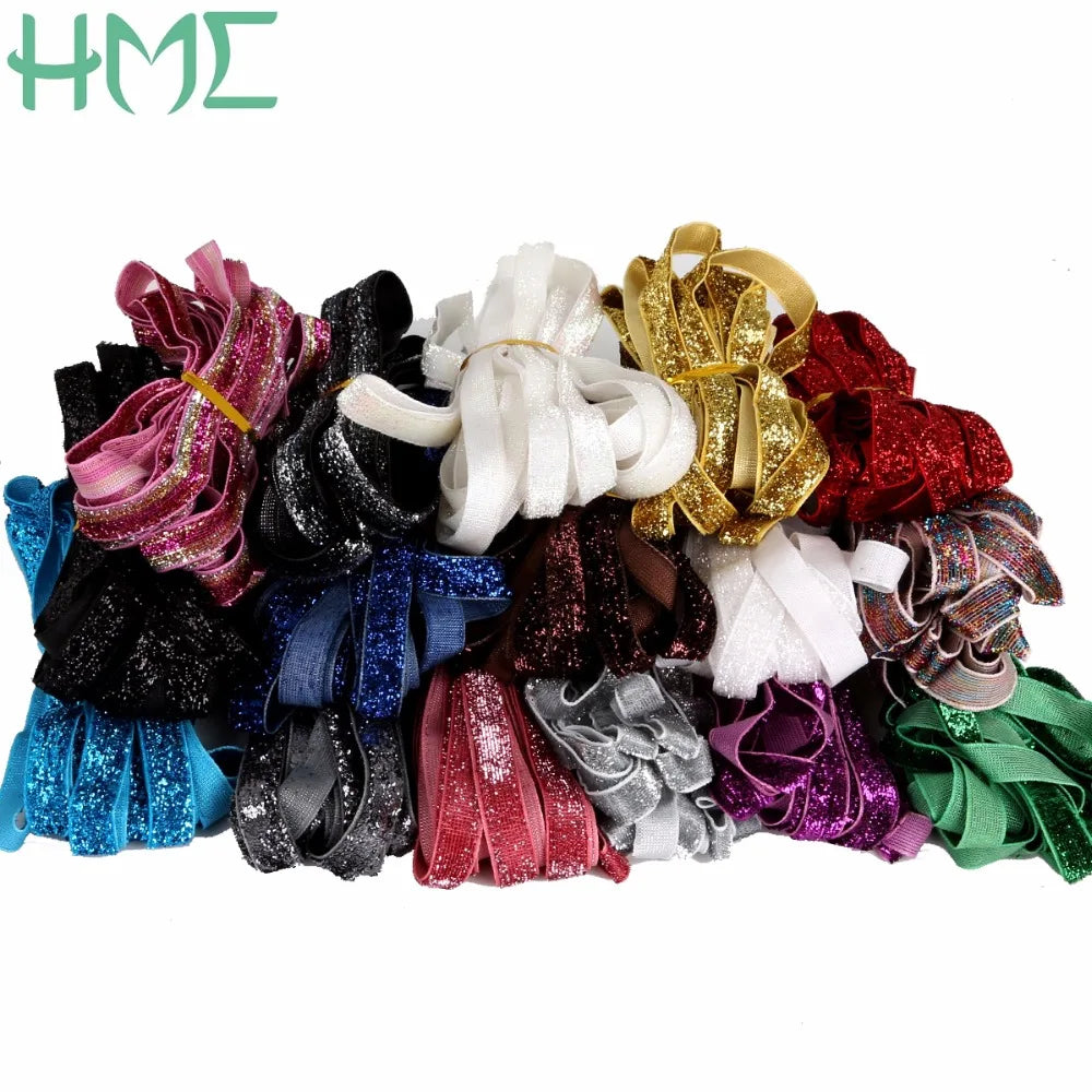 5Yards 10mm(3/8") Sparkle Glitter Velvet Ribbon Multi Color Lace Ribbon for Craft/Sewing DIY Handmade Wedding Party Supplies