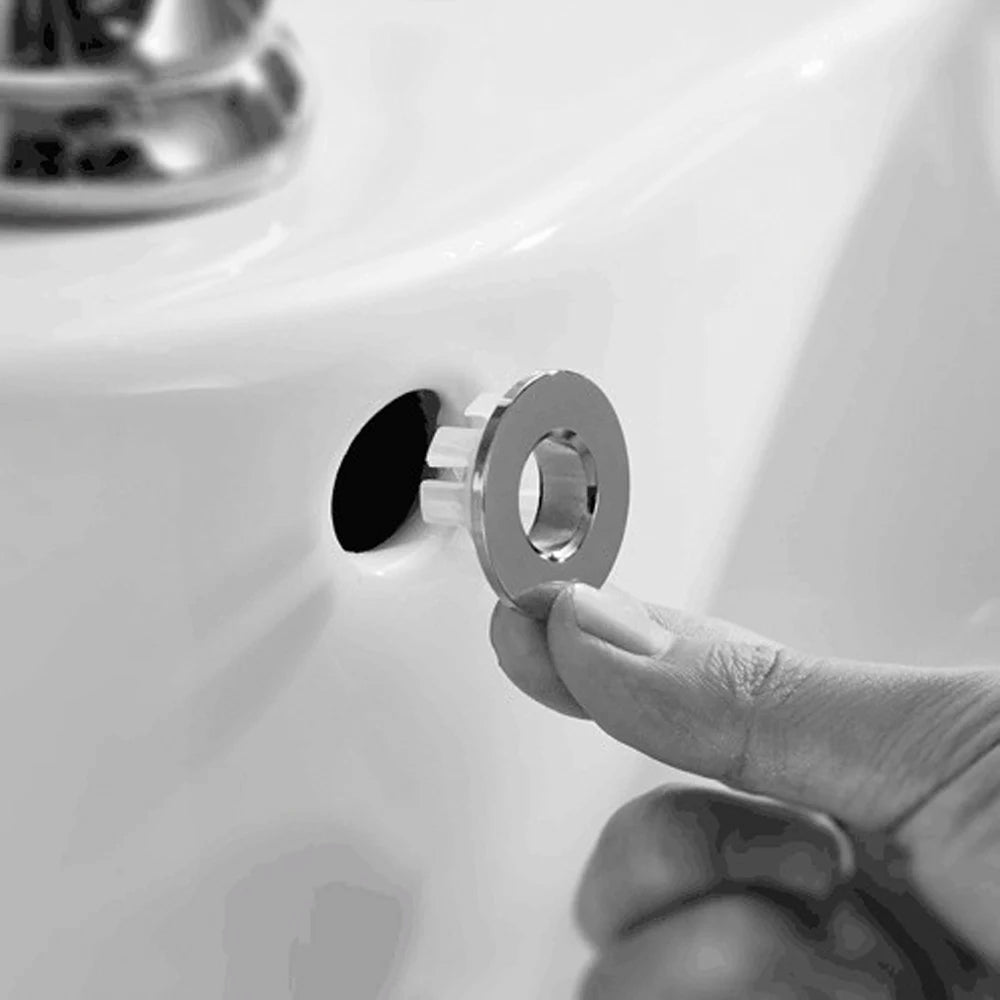 1Pcs Sink Hole Round Overflow Cover Ceramic Pots Plastic/Copper Insert Chrome Basin Sink overflow cover