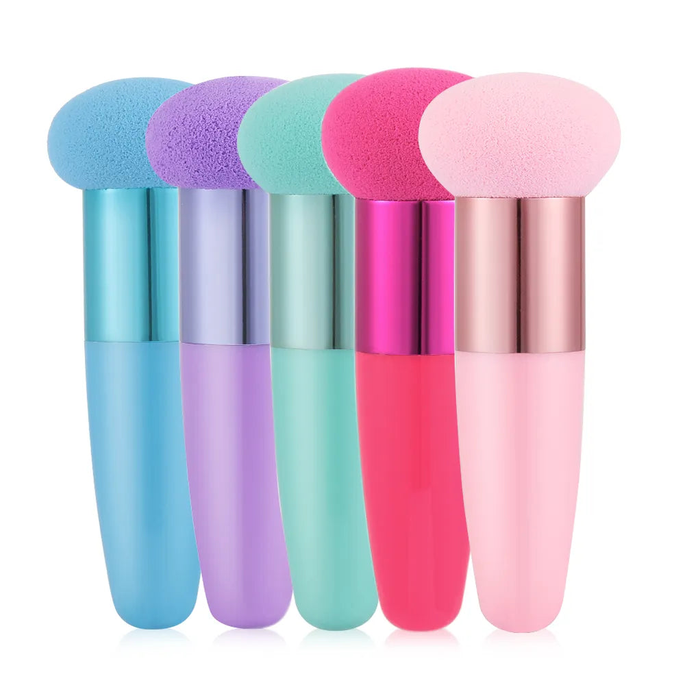 1PC Mushroom Head Makeup Brushes Women Maquillaje Beauty Foundation Sponge Powder Puff With Handle Smooth Shaped Cosmetic Tool