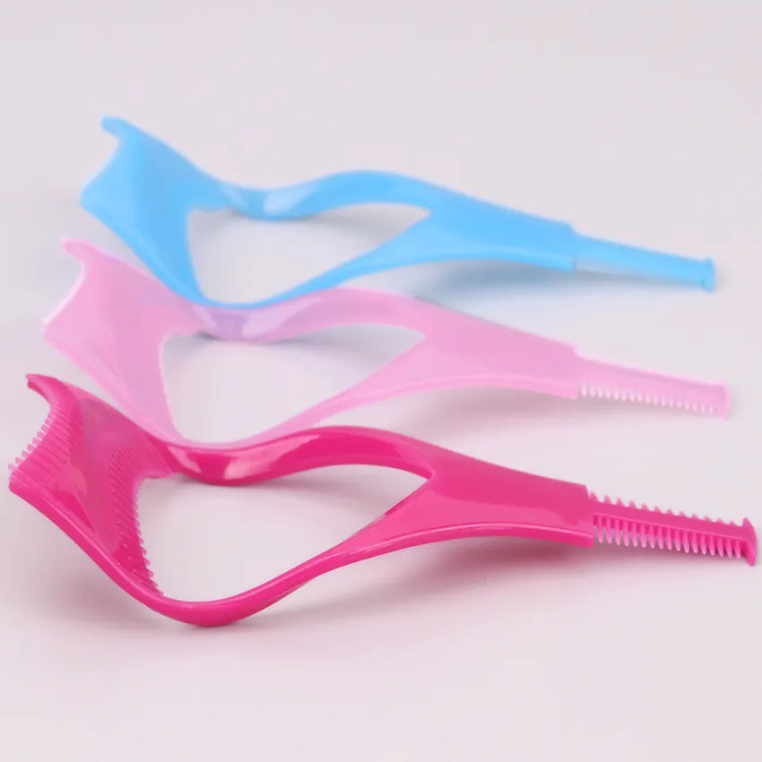 Eyelash Tools 3 in 1 Makeup Mascara Shield Guide Guard Curler Eyelash Curling Comb Lashes Cosmetics Curve Applicator Comb