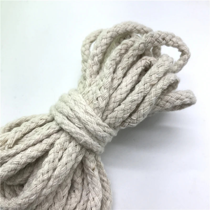 5yards/lot 6mm Cotton Rope Craft Decorative Twisted Cord Rope For Handmade Decoration