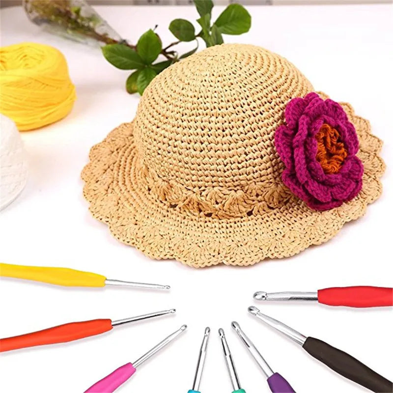 KOKNIT 1pcs Crochet Hook Mix Size 1.0mm to 10.0mm Soft Handle Knitting Hooks Needles DIY Craft Yarn Sewing Needle For Mom's Gift