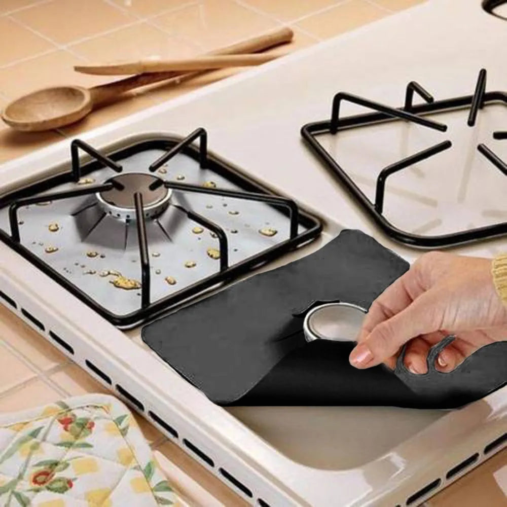 1/2/4pcs Stove Protector Cover Liner Non-Stick Aluminum Foil Dishwasher Safe Protective Foil Kitchen Accessories