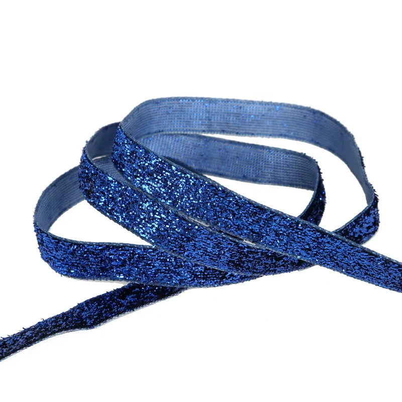 5Yards 10mm(3/8") Sparkle Glitter Velvet Ribbon Multi Color Lace Ribbon for Craft/Sewing DIY Handmade Wedding Party Supplies
