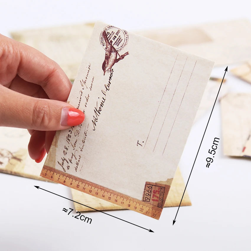 12 Pcs/lot 12 Designs Vintage Kraft Paper Envelope Cute Mini Envelopes Vintage European Style For Card Scrapbooking Gift