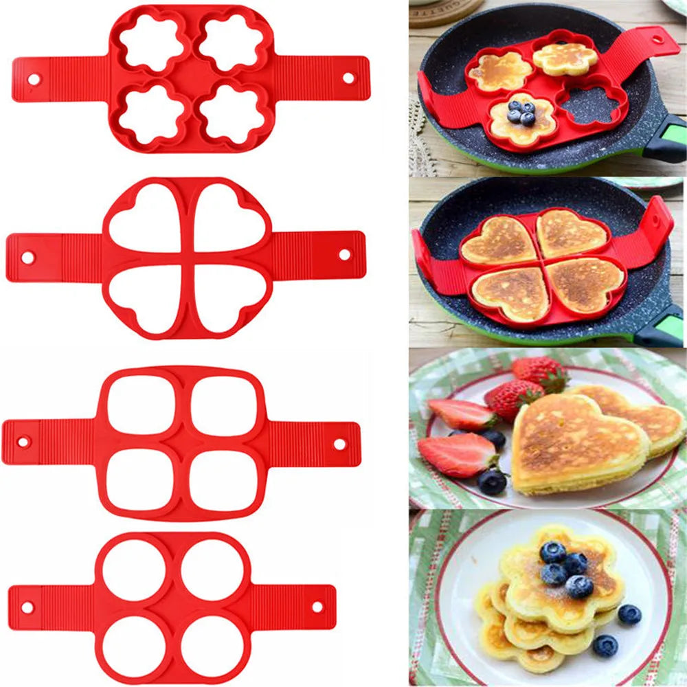 1Pcs Non Stick Fantastic Egg Pancake Maker Silicone Ring Kitchen Baking Omelet Moulds flip cooker Egg Ring Mold