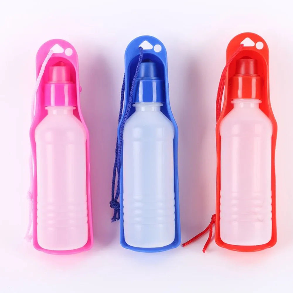 250/500ml Pet Dog Water Bottle Feeder With Bowl Plastic Portable Water Bottle Pets Outdoor Travel Pet Drinking Water Feeders