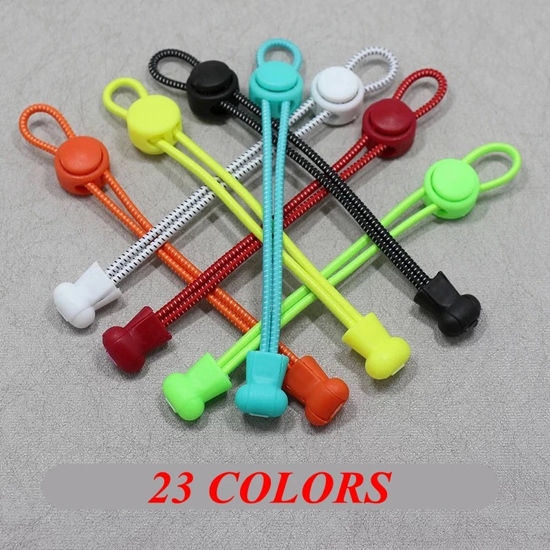 1pair Lazy Laces Sneaker ShoeLaces Elastic Shoe Laces Shoe accessories lacets Shoestrings Running/Jogging/Triathlone
