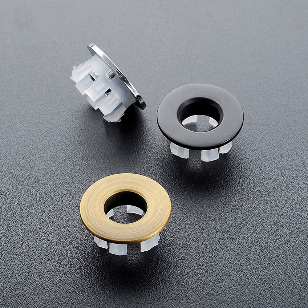 1Pcs Sink Hole Round Overflow Cover Ceramic Pots Plastic/Copper Insert Chrome Basin Sink overflow cover