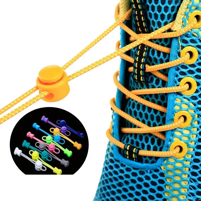 1pair Lazy Laces Sneaker ShoeLaces Elastic Shoe Laces Shoe accessories lacets Shoestrings Running/Jogging/Triathlone