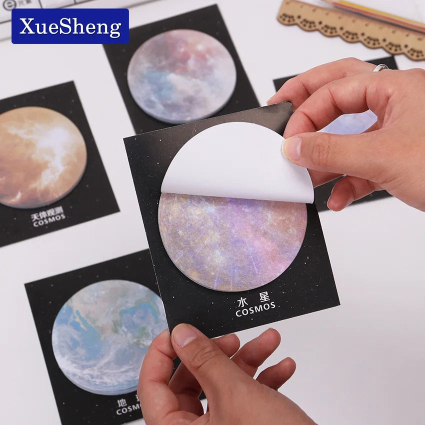 1PC To The Universe Memo Notepad Notebook Memo Pad Self Adhesive Sticky Notes Bookmark Gift Stationery