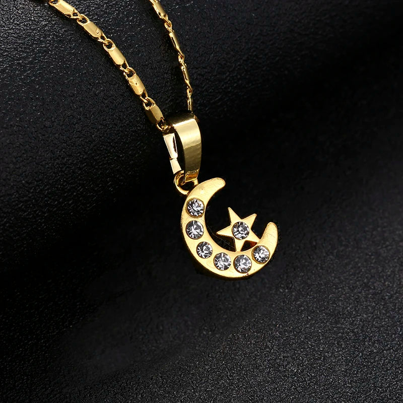 wholesale Gold/Rose gold Colors Allah Pendant Necklace Women Men Jewelry Middle East/Muslim/Islamic Arab Ahmed