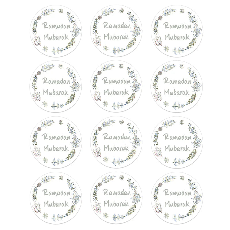 24/48pcs EID Mubarak Decor Stickers Ramadan Mubarak Decoration Islam Muslim Festival Favor Gifts Labels HAJJ Ramadan Kareem