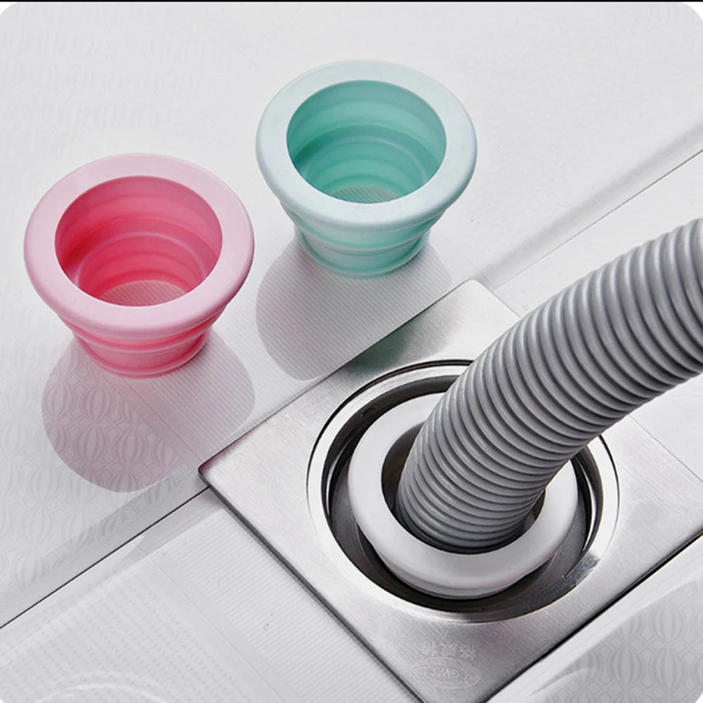 1Pcs Plastic Deodorant Wash Machine Pipe Connector Tools Sealing Plug Trap Anti-odor Telescopic Sewer Pipe Accessories