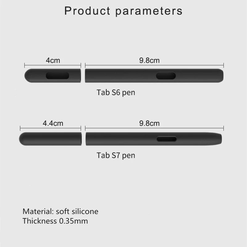 Simple business pencil case For Sam-sung Galaxy- Tab S6 S7 S-Pen Cover Cute Cartoon Tablet Silicone Pencil Case