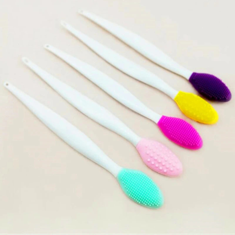 Beauty Skin Care Wash Face Silicone Brush Exfoliating Nose Clean Blackhead Removal Brush Tool with Replacement Head