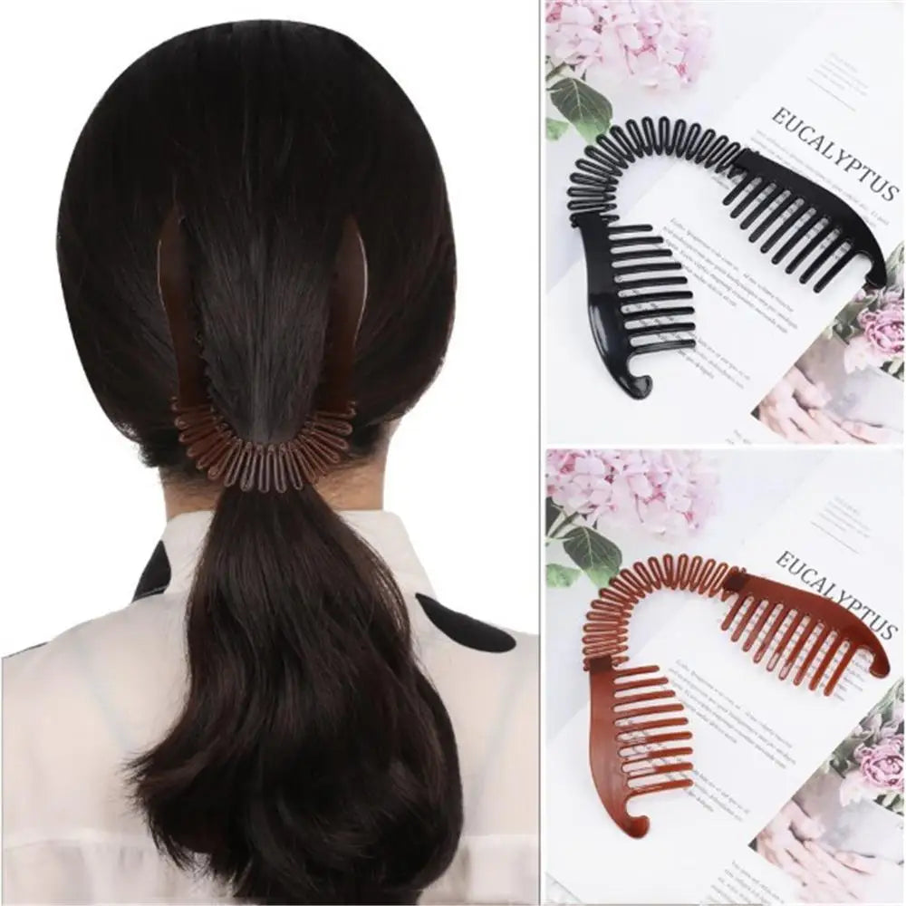 Elastics Hair Braider Banana Clip for Women Girls Hair Claw Clip Fish Shape Banana Barrettes Hairpin Metal Hair Hair Accessories