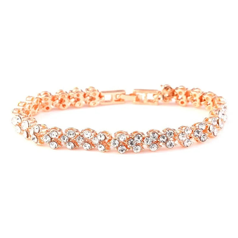 New Fashion Women's Crystal Diamond Bracelet Gold and Silver Rose Gold Bracelet Weight Loss Magnetic Therapy Bracelet