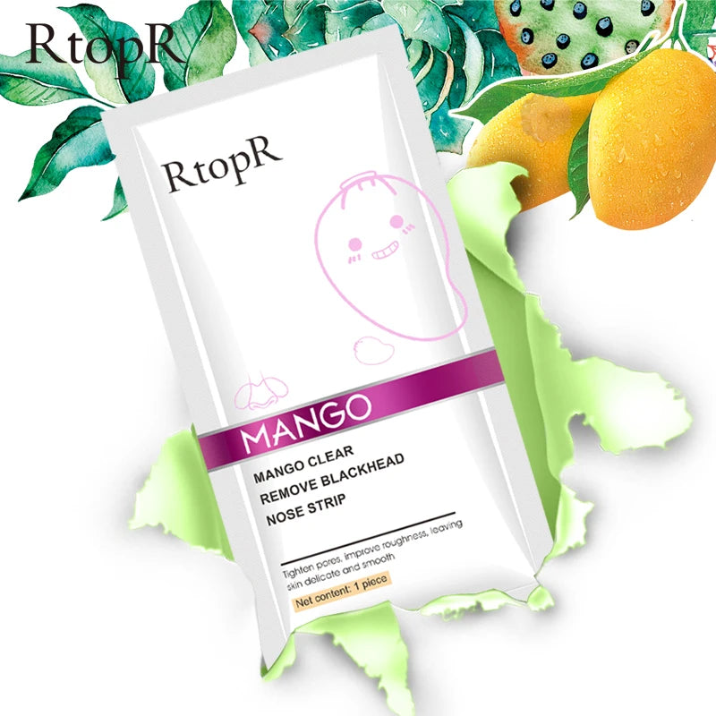 Mango Blackhead Remover Nose Mask Oil-control Deep Cleansing Mask Acne Pore Strip Face Lift Firming Nose Peel Off Skin Care