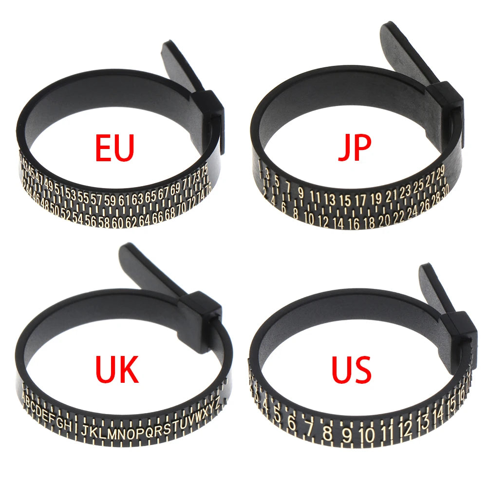 Ring sizer Measure Finger Coil Ring Sizing Tool UK/US/EU/JP Size Measurements Ring Sizer Gauge Tools Jewelry Accessory Newest