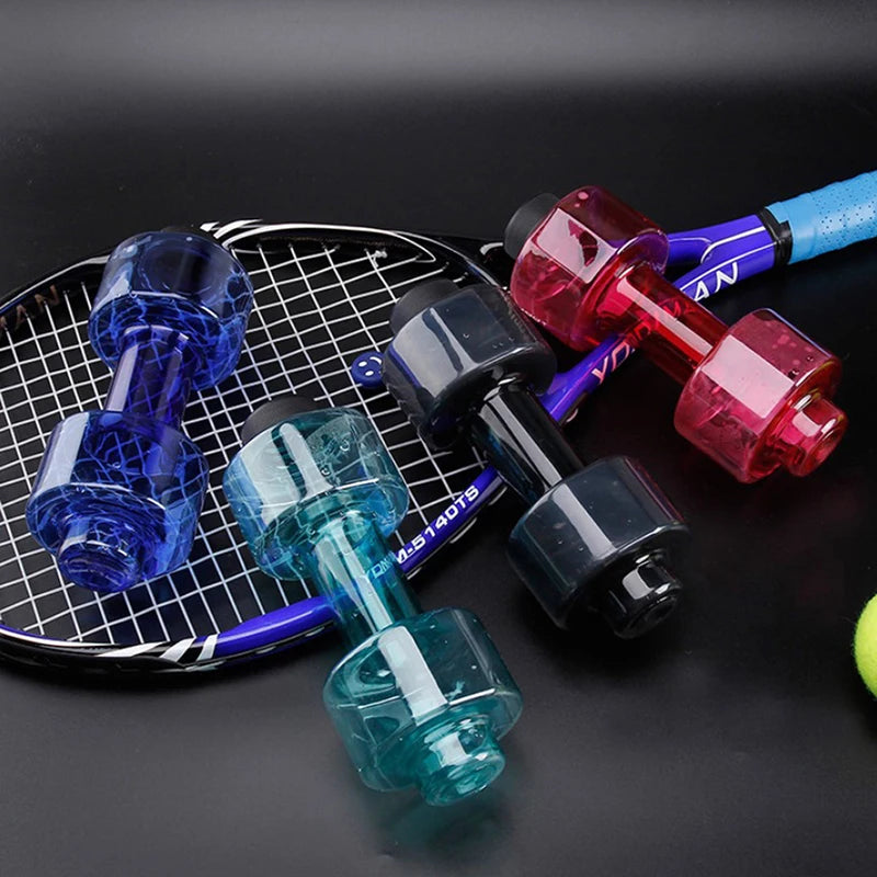 4 Colors Sports Water Bottles 550ml Leakproof Portable Unbreakable My Sports Plastic Bottle Shaker BPA Fitness Dumbbell Unisex