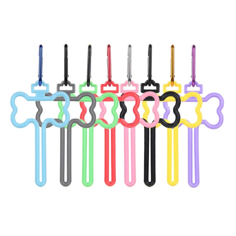 Hands Free Dog Poop Bag Holder Waste Bag Carrier Clip for Leash Easy Use Doggy Leash Bag Carrier Walking The Dog Easily Y5GB