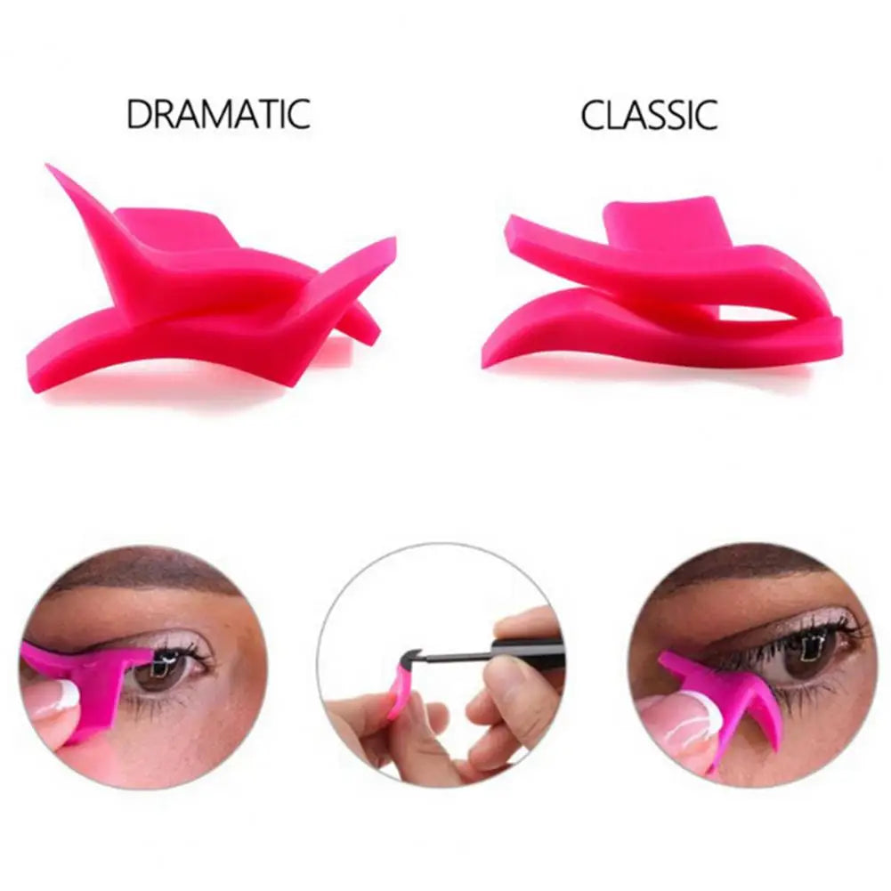 2Pcs Eyeshadow Stamp Solid Color Makeup Tools Create Liner Silicone Material Wing Eye Makeup Applicator for Women