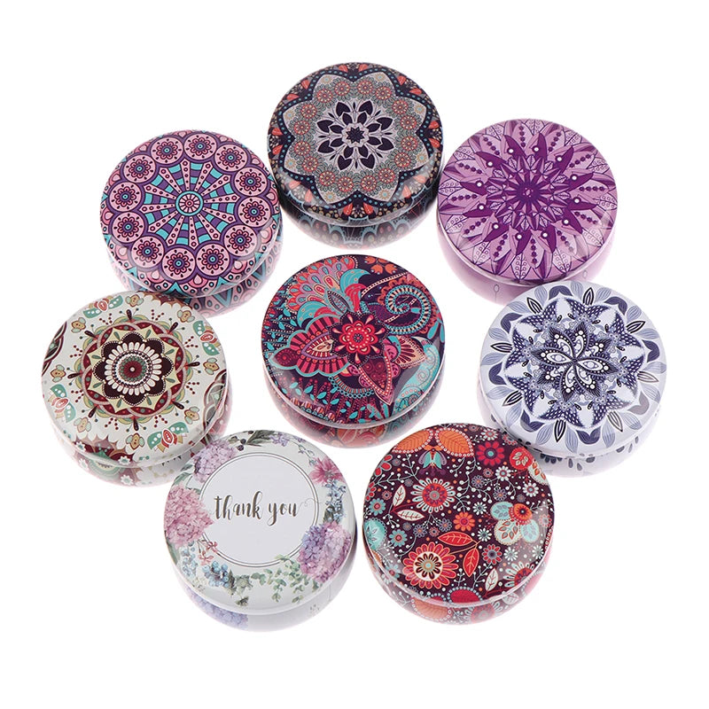 Drum-shaped Jewelry Candy Cookie Box Festive Party Supplies Rose Tea Pot Tin Box Small Fresh Home Garden Personality Jewelry Box