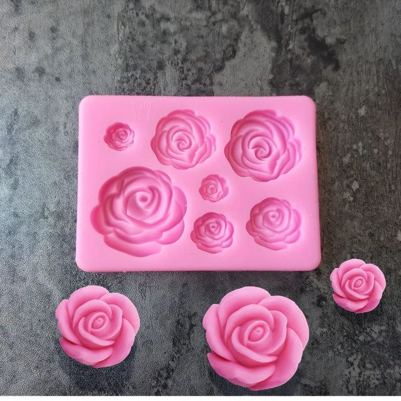 Aouke Petal Flowers Silicone Mold DIY Cake Baking Decoration Fudge Pudding Cake Chocolate Mold Flowers Jewelry Silicone Mold